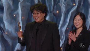 PARASITE Accepts the Oscar for International Feature Film