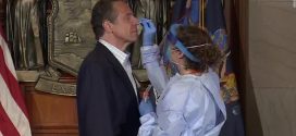 Watch New York Gov. Andrew Cuomo take Covid-19 test during live briefing