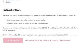 Coronavirus Australia live updates: NSW border permit site ‘crashing’