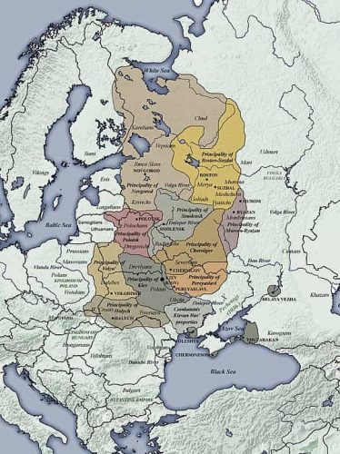 MAP caption The furthest extent of Kievan Rus', 1054–1132.